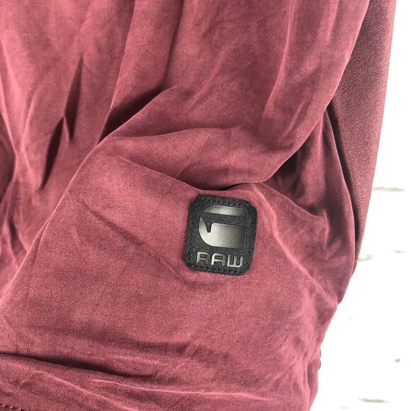 G-Star Joosa Top Port Red Deep V Neck Sz. S NEW - Picture 7 of 13